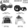 ANCHOR MOUNTS 300871 ENGINE MNT KIT