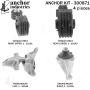 ANCHOR MOUNTS 300871 ENGINE MNT KIT