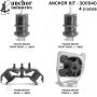ANCHOR MOUNTS 300940 ENGINE MNT KIT