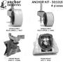 ANCHOR MOUNTS 301016 ENGINE MNT KIT