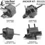 ANCHOR MOUNTS 301121 ENGINE MNT KIT