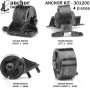 ANCHOR MOUNTS 301200 ENGINE MNT KIT