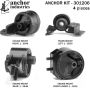 ANCHOR MOUNTS 301206 ENGINE MNT KIT