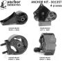 ANCHOR MOUNTS 301357 ENGINE MNT KIT