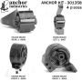 ANCHOR MOUNTS 301358 ENGINE MNT KIT