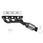AP Exhaust 1496 Federal / EPA Catalytic Converter - Direct Fit w/ Integrated Manifold