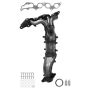 AP Exhaust 1512 Federal / EPA Catalytic Converter - Direct Fit w/ Integrated Manifold