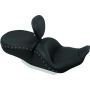 Mustang Motorcycle 79673 Mustang 97-07 Harley Rd King,06-07 Str Glide,00-05 Eagle Lowdown 1PC Seat w/DBR Black Pearls - Black