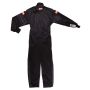 Racequip 1959993 Black Trim SFI-1 JR. Suit - KMedium