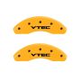 MGP 2 Caliper Covers Engraved Front Vtech Yellow Finish Black Characters 2009 Honda Civic