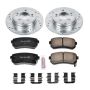 PowerStop K6936 Z23 Daily Driver Carbon-Fiber Ceramic Brake Pad and Drilled & Slotted Rotor Kit