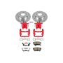 PowerStop KC3154-26 Z26 Street Performance Ceramic Brake Pad, Drilled Slotted Rotor, and Caliper Kit