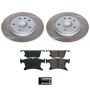 PowerStop SC7845 Semi-Coated Rotor and Low-Dust Ceramic Brake Pad Kit