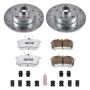 PowerStop K512-26 Z26 Street Performance Ceramic Brake Pad and Drilled & Slotted Rotor Kit