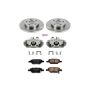 PowerStop KCOE1616 OE Stock Replacement Low-Dust Ceramic Brake Pad, Rotor and Caliper Kit