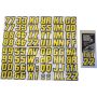Hardline YEBLK500 Snowmobile Lettering Registration Kit 2 in. - 500 Yellow/Black