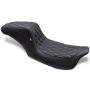Mustang Motorcycle 75299 Mustang 08-24 HD FL Touring Double Diamond Squareback 1PC Seat - Black