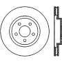 Stoptech 126.63062CSR Sport Slotted (CRYO) 05-19 Chrysler 300 Rear Right Slotted Rotor