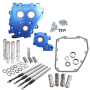 S&S Cycle 310-1273 2006 Dyna Chain Drive Cam Chest Kit w/o Cam - Chrome Pushrod Tubes & Chain Tensioner