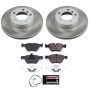 PowerStop SC3087 Semi-Coated Rotor and Low-Dust Ceramic Brake Pad Kit