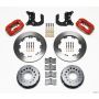Wilwood 140-5591-R Forged Dynalite P/S Rear Kit Red Mopar/Dana 2.36in Off w/Snap Ring Brng