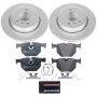 PowerStop ESK5361 Genuine Geomet Coated Rotors, ECE-R90 Brake Pads + Hardware Kit