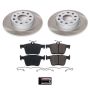 PowerStop SC7093 Semi-Coated Rotor and Low-Dust Ceramic Brake Pad Kit