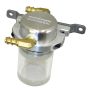 Moroso 85682 Universal Air/Oil Separator Catch Can - Small Body w/o Drain - Billet Alum - Raw/Clear Bottom