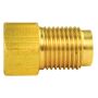 AGS BLF-22B Brass Adapter, Female(3/8-24 Inverted), Male(7/16-24 Inverted), 1/bag