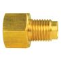 AGS BLF-23C Brass Adapter, Female(7/16-24 Inverted), Male(3/8-24 Inverted), 1/card