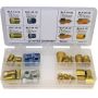 AGS BLFA-9 1/4 Tube Nut, Union, Adapter Fitting Assortment, 8 SKU, BLFA-9