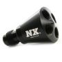 Nitrous Express 15019B 4 PORT SHOWERHEAD DIST BLOCK W/6AN INLET (BLUE)