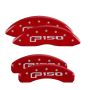 MGP 4 Caliper Covers Engraved Front & Rear F-150 Logo Red Finish Silver Char 2021 Ford F-150