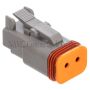 NAMZ DP-2G Deutsch DT Series 2-Wire Plug & Wedgelock - Grey (Repl HD 72132-94GY)