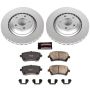 PowerStop CRK4567 Genuine Geomet Coated Rotor and Carbon-Fiber Ceramic Brake Pad Kit