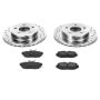 PowerStop K1297 Z23 Daily Driver Carbon-Fiber Ceramic Brake Pad and Drilled & Slotted Rotor Kit