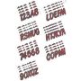 Hardline DGBKG400 Boat Lettering Registration Kit 3 in. - 400 Dark Red/Black