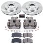 PowerStop KCOE1215 OE Stock Replacement Low-Dust Ceramic Brake Pad, Rotor and Caliper Kit