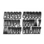 Hardline WHBKG300 Boat Lettering Registration Kit 3 in. - 300 White/Black