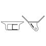 Ridetech 90000163 Tri link left frame bracket assembly, uncoated.