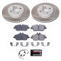 PowerStop SC6066 Semi-Coated Rotor and Low-Dust Ceramic Brake Pad Kit