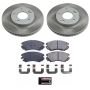 PowerStop SC5913 Semi-Coated Rotor and Low-Dust Ceramic Brake Pad Kit