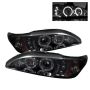 SPYDER 5010414 1PC Projector Headlights - LED Halo - Amber Reflector - Smoke