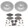 PowerStop ESK5325A Genuine Geomet Coated Rotors, ECE-R90 Brake Pads + Hardware Kit