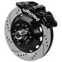 Wilwood 140-16197-D 70-81 FBody/75-79 A&XBody AERO6 Frt BBK 14in D/S Rtr Blk Calipers Use w/ Pro Drop Spindle
