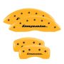 MGP 4 Caliper Covers Engraved Front & Rear Impala Yellow finish black ch