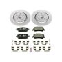 PowerStop ESK4702 Genuine Geomet Coated Rotors, ECE-R90 Brake Pads + Hardware Kit