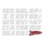 Hardline Silver900 Boat Lettering Registration Installation Kit 3 in. - 900 Silver
