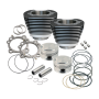 S&S Cycle 910-0204 99-06 BT Replacement 3-7/8in Bore Cylinder & Piston Kit For S&S 95in Big Bore Kits- Wblack
