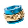 NRG Quick Release Kit - Pyramid Edition - New Blue Body / Chrome Gold Pyramid Ring